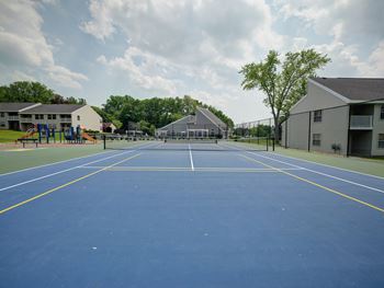 New basketball and tennis court